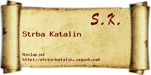 Strba Katalin névjegykártya